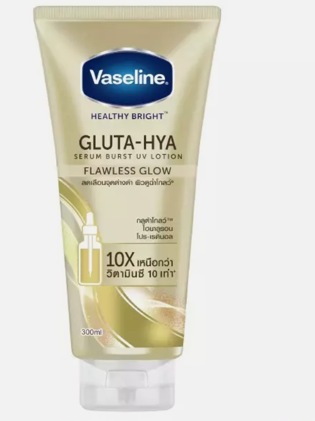 Vaseline Gluta-Hya Dewy Radiance + Flawless Glow Serum-In-Lotion 300ml (Thailand Version)