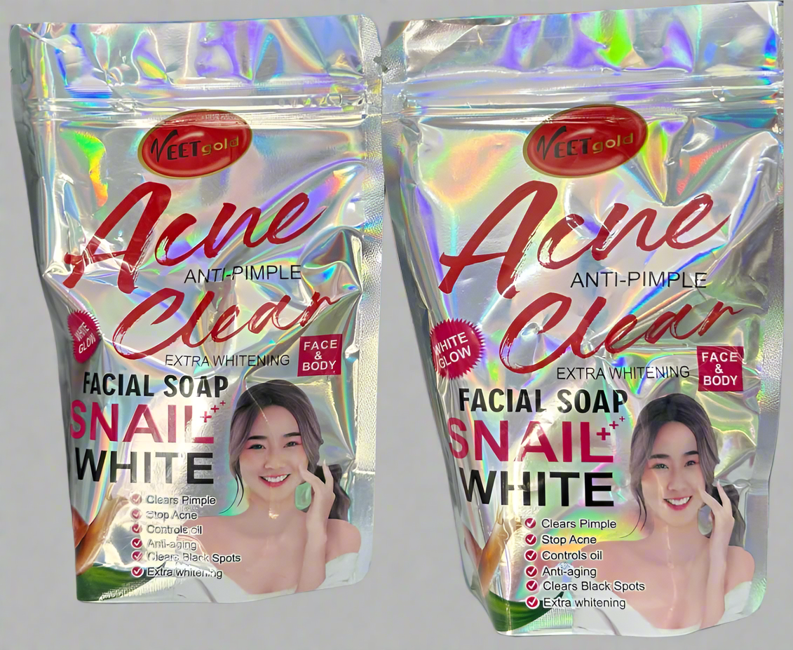 VeetGold Acne Clear Snail White Face & Body Soap 160g *1pc*