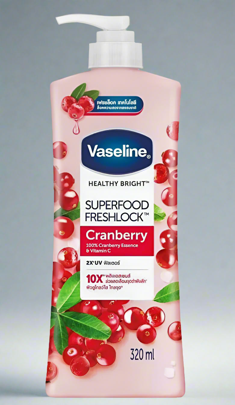 Vaseline Healthy Bright Cranberry Essence Vitamin C Moisturiser Lotion 320ml