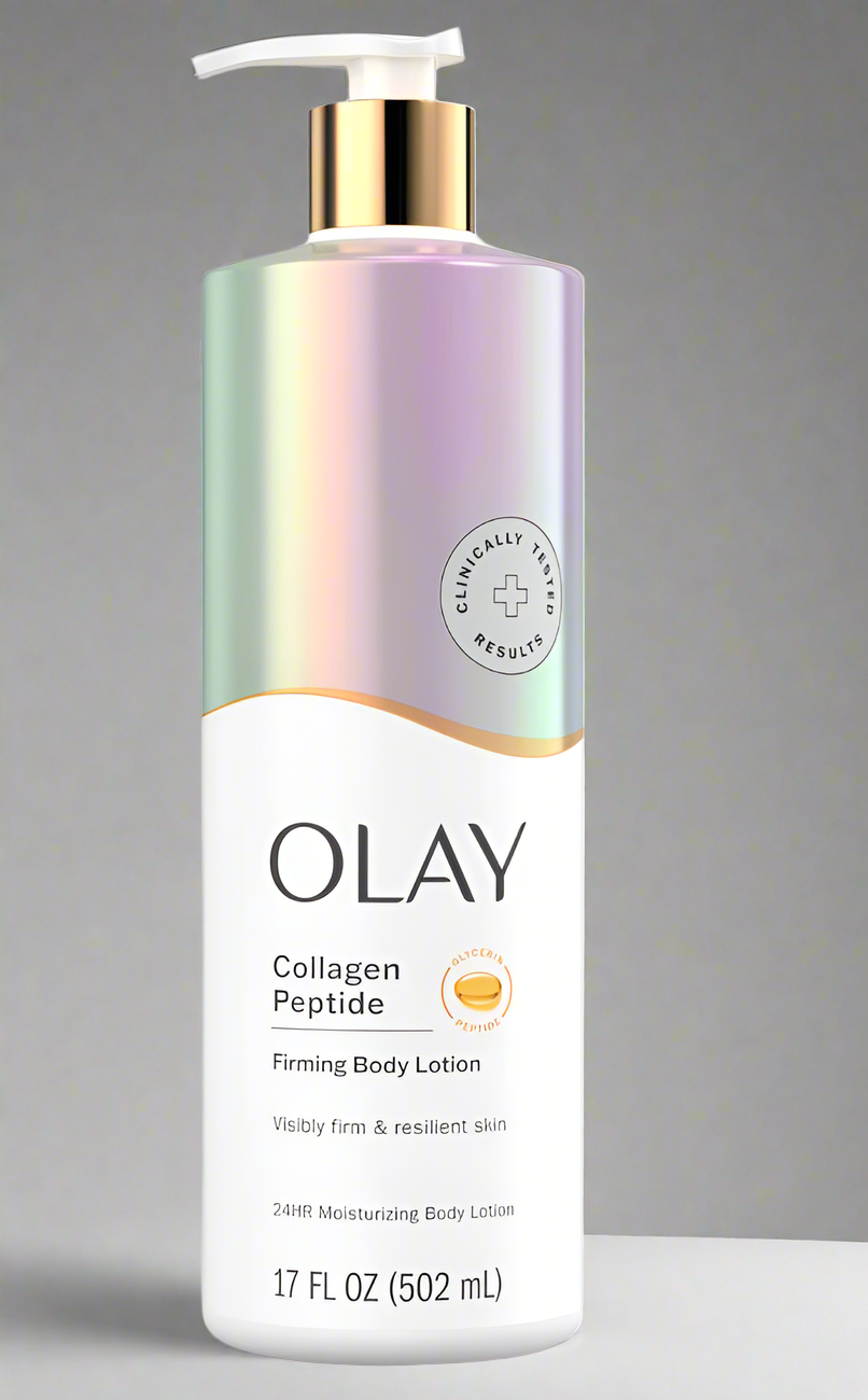 OlayBody Lotion Firming & Hydrating for Women with Collagen, 24hr Moisturising, Vitamin E & Vitamin B3 Complex, Fast Absorbing Formula 502ml