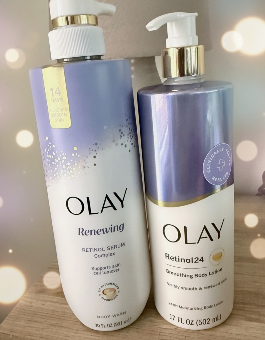 Olay Retinol Body Lotion and Body Wash. 502ml & 591ml(2pack)