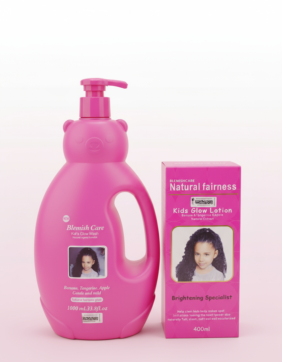 Blemish Care Natural Fairness Kids Glow Lotion + Shower Gel 1000ml -2pcs Set