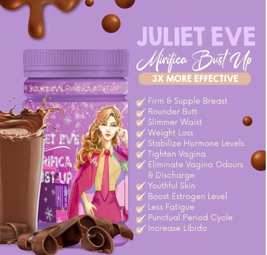JULIET EVE MIRIFICA BUST UP BY SATIN SKINZ ANTI AGING SUPPLEMENT FOR WOMEN.