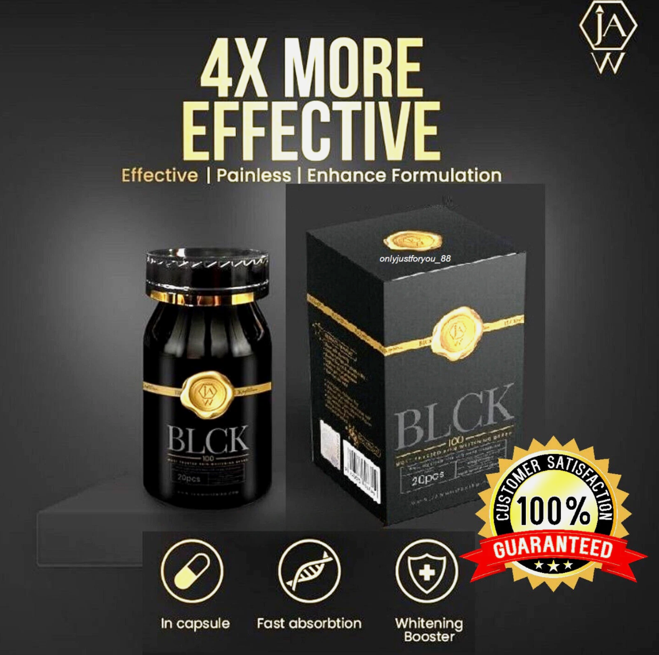 JAW BLACK Egg Crystal Skin 3.0 Clear Glowing Radiant 4X Bright Skin