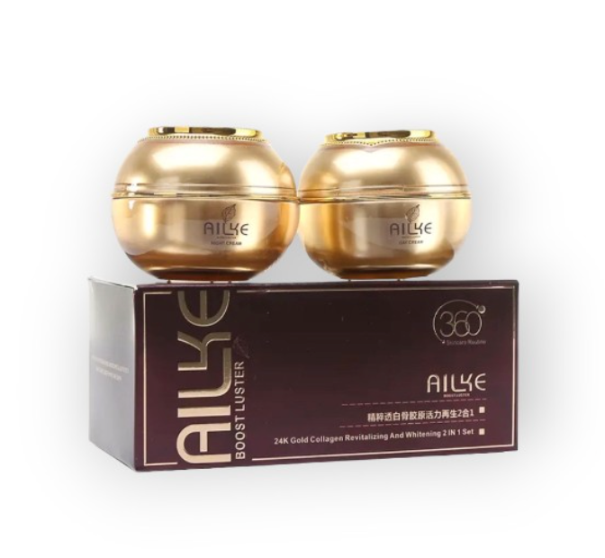 AILKE 24K GOLD COLLAGEN REVITALIZING AND WHITENING 2 IN 1 SET