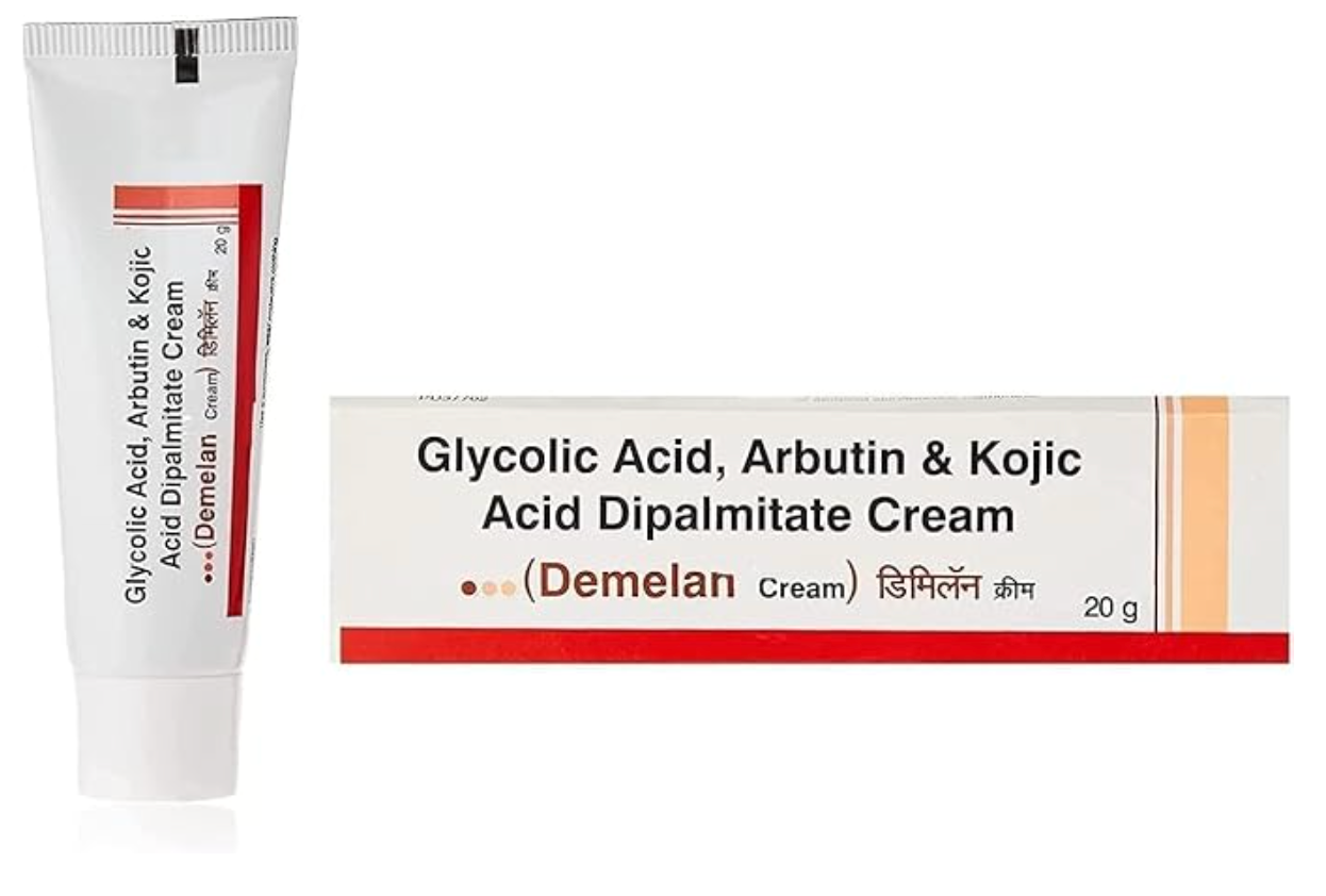 Demelan- Glycolic Acid and Arbutin & Kojic Acid Dipalmitate Cream-20g