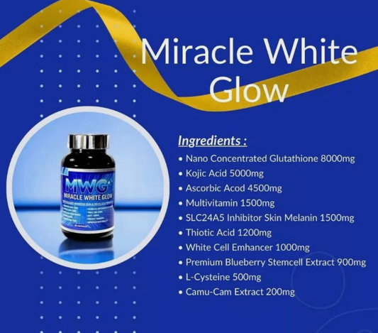 Miracle White Glow 50 Capsules Skin Supplement