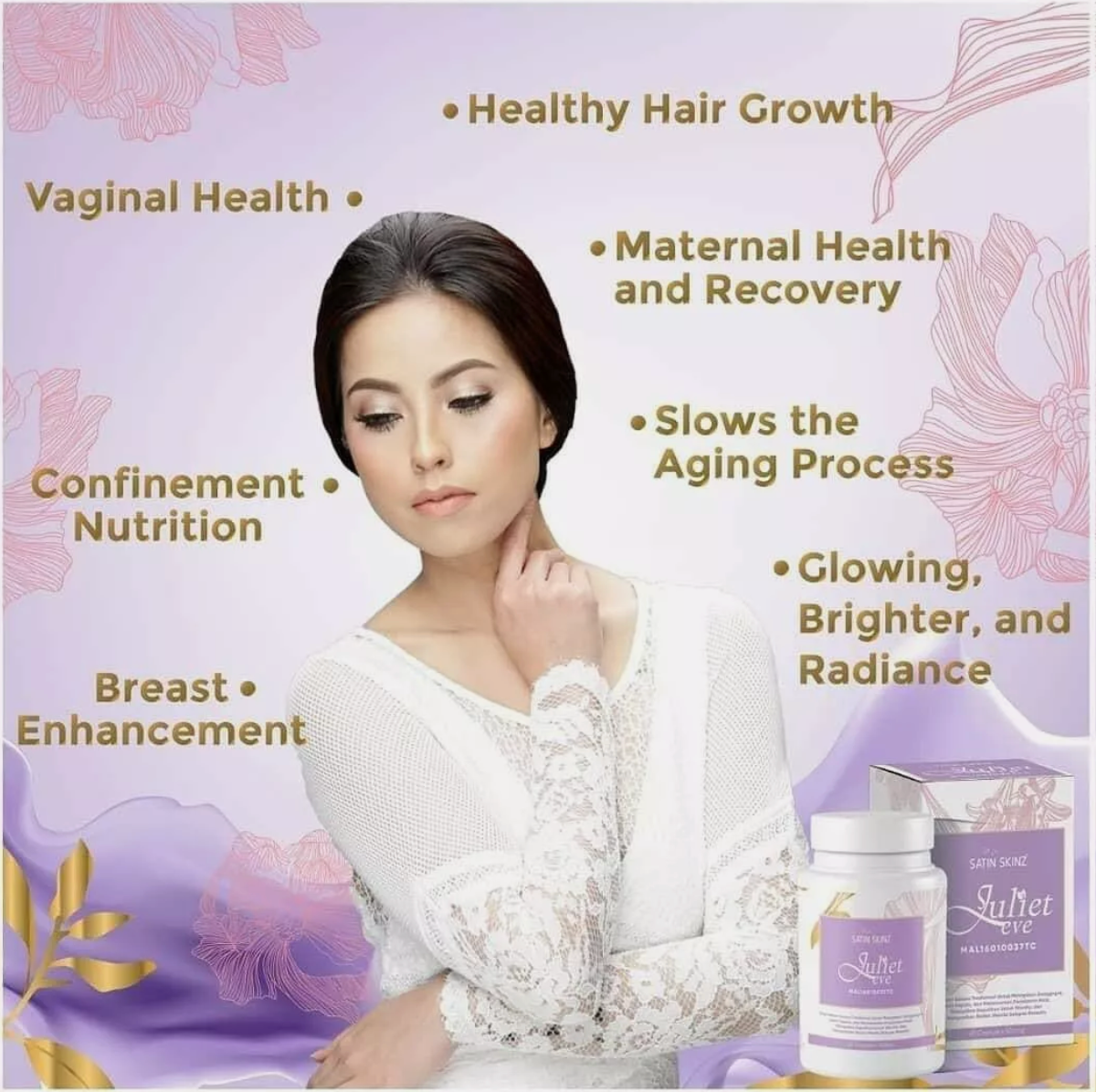 SATIN SKINZ- JULIET EVE FOR WOMEN 60 capsules (Malaysia)