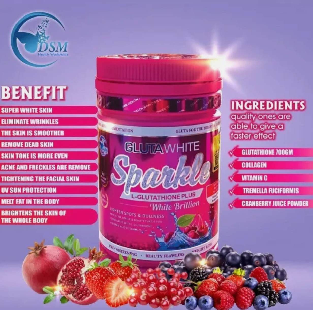 Gluta White Sparkle L-Glutathione Plus.