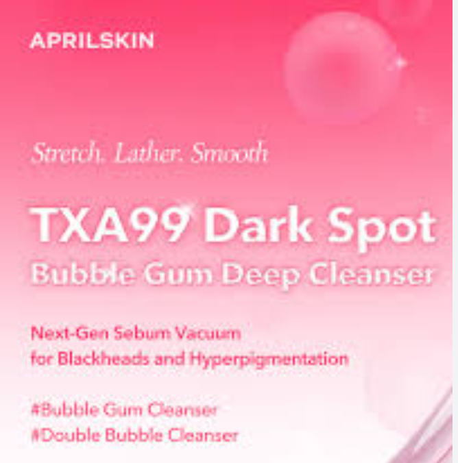 APRILSKIN TXA Niacinamide 99 Pore Care Pink Bubble Gum Deep Cleanser | 99% High-Purity TXA+Niacinamide | All-in-One Cleanser: Deep Cleansing, Blackhead Care, Pore Care, Moisturizing | 120g
