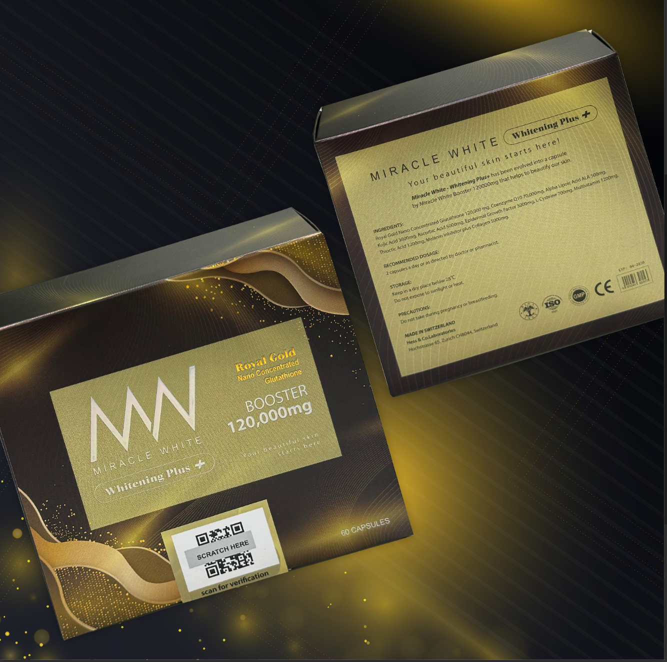 Miracle White 120,000mg Booster Whitening Plus+