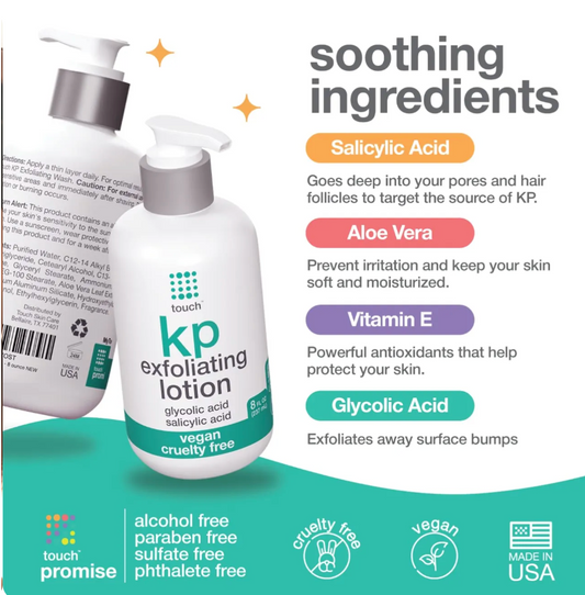 Touch Body Lotion for Keratosis Pilaris with 12% Glycolic Acid, 227ML