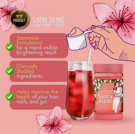 Satin Skinz Whita Blanc Plus Brightening Supplement Drink-Power Form-Soluable