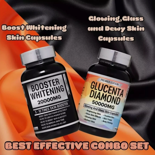 Glucenta Diamond + Miracle White Glow + Booster whitening supplements