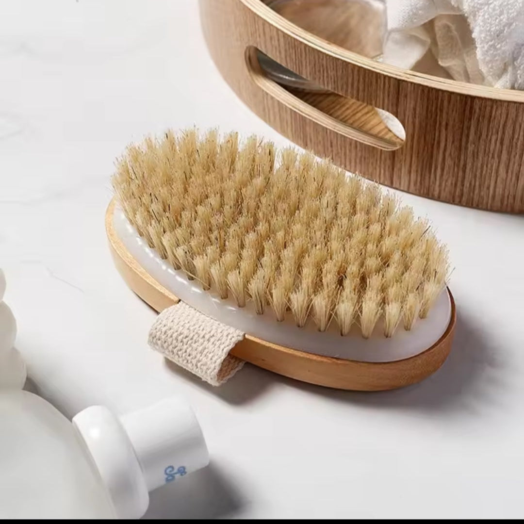 Natural Bristle Body Brush ( Wet & Dry) Exfoliation