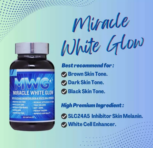 Miracle White Glow 50 Capsules Skin Supplement