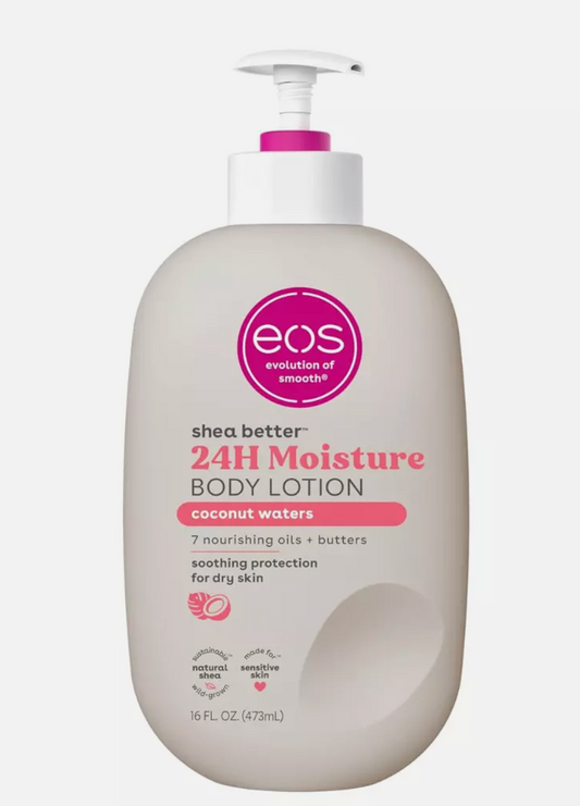 EOS Shea Butter Body Lotion 24hr Moisture Coconut Waters 473ml
