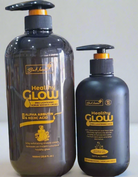 Healthy Glow lightening Moisturising body milk 400ml /shower cream 1000ml