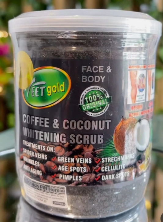 Veetgold Coffee And Coconut Whitening Scrub For Face & Body 450g