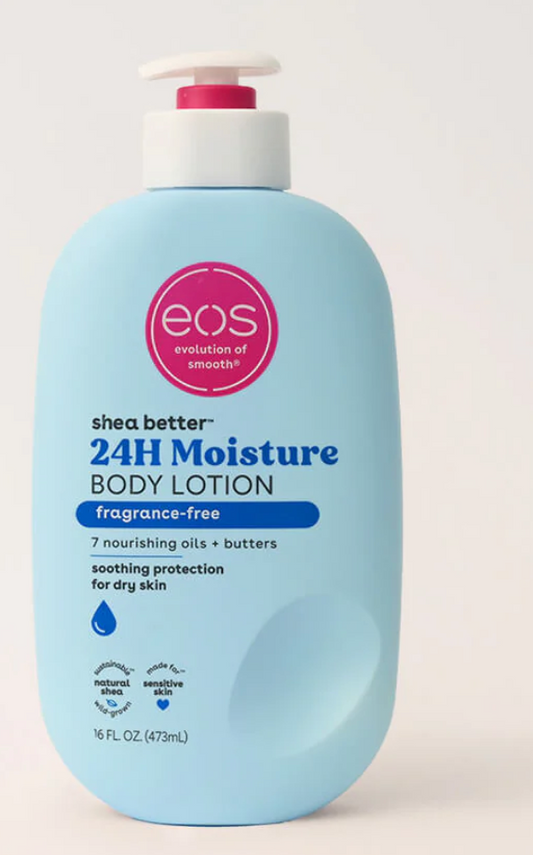 EOS Shea Butter 24H Moisture Fragrance Free Body Lotion