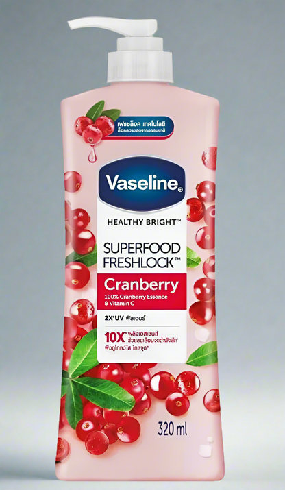 Vaseline Superfood Fresh lock Lotion • 500 ml  Cranberry • Grapefruit • Peach