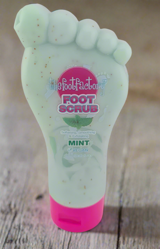 The Foot Factory Vegan Mint Foot Scrub - Softening & Exfoliating, 180ml.