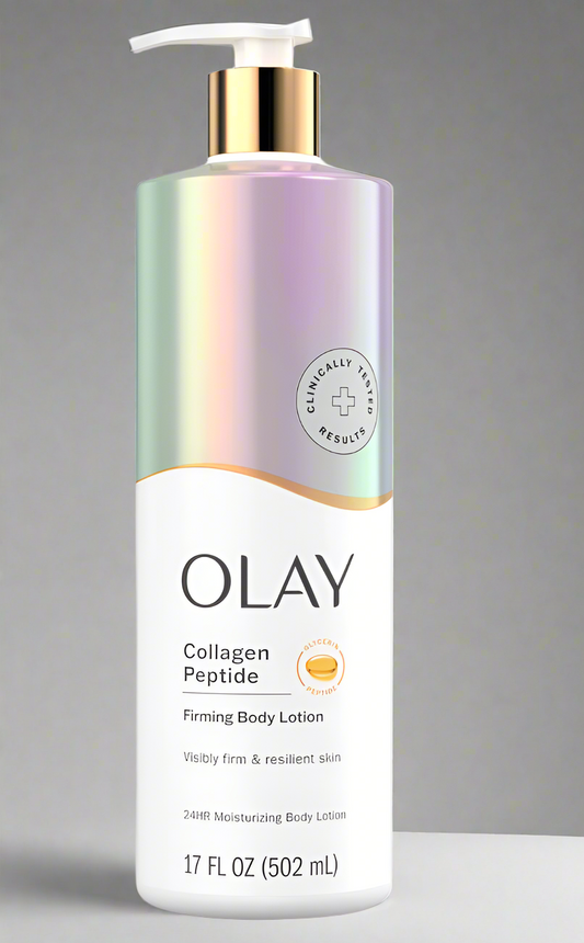 OlayBody Lotion Firming & Hydrating for Women with Collagen, 24hr Moisturising, Vitamin E & Vitamin B3 Complex, Fast Absorbing Formula 502ml