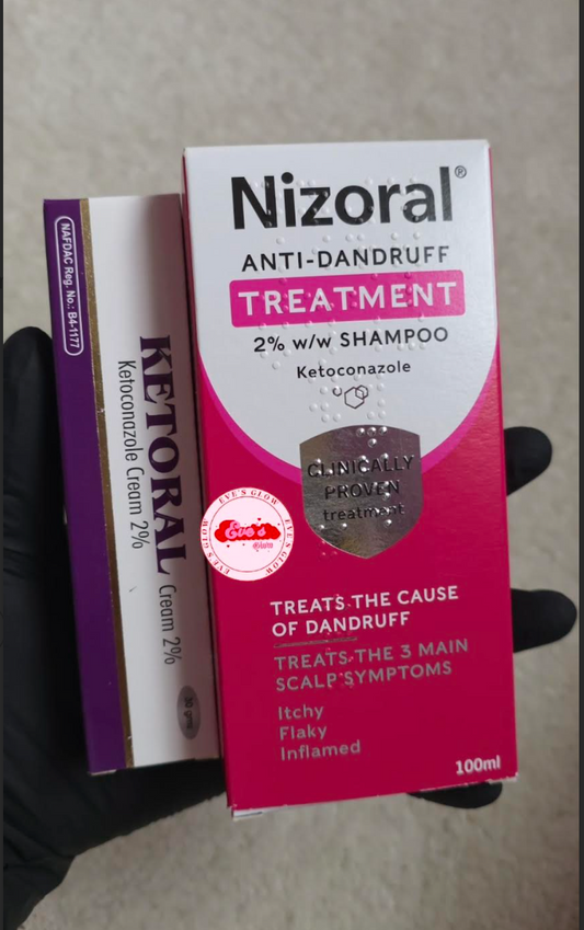 Fungal Acne Treatment Duo (Ketoconazole 2% shampoo & Ketoconazole 2% Cream)
