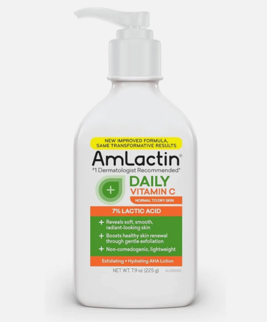 AmLactin Daily Vitamin C Lotion (225g) 7.9 oz Body Lotion with 7% Lactic Acid