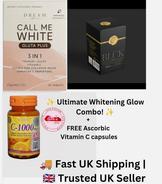 Call Me White x Jaw Blck Strong Whitening Duo + Free Vit C | Fast Results