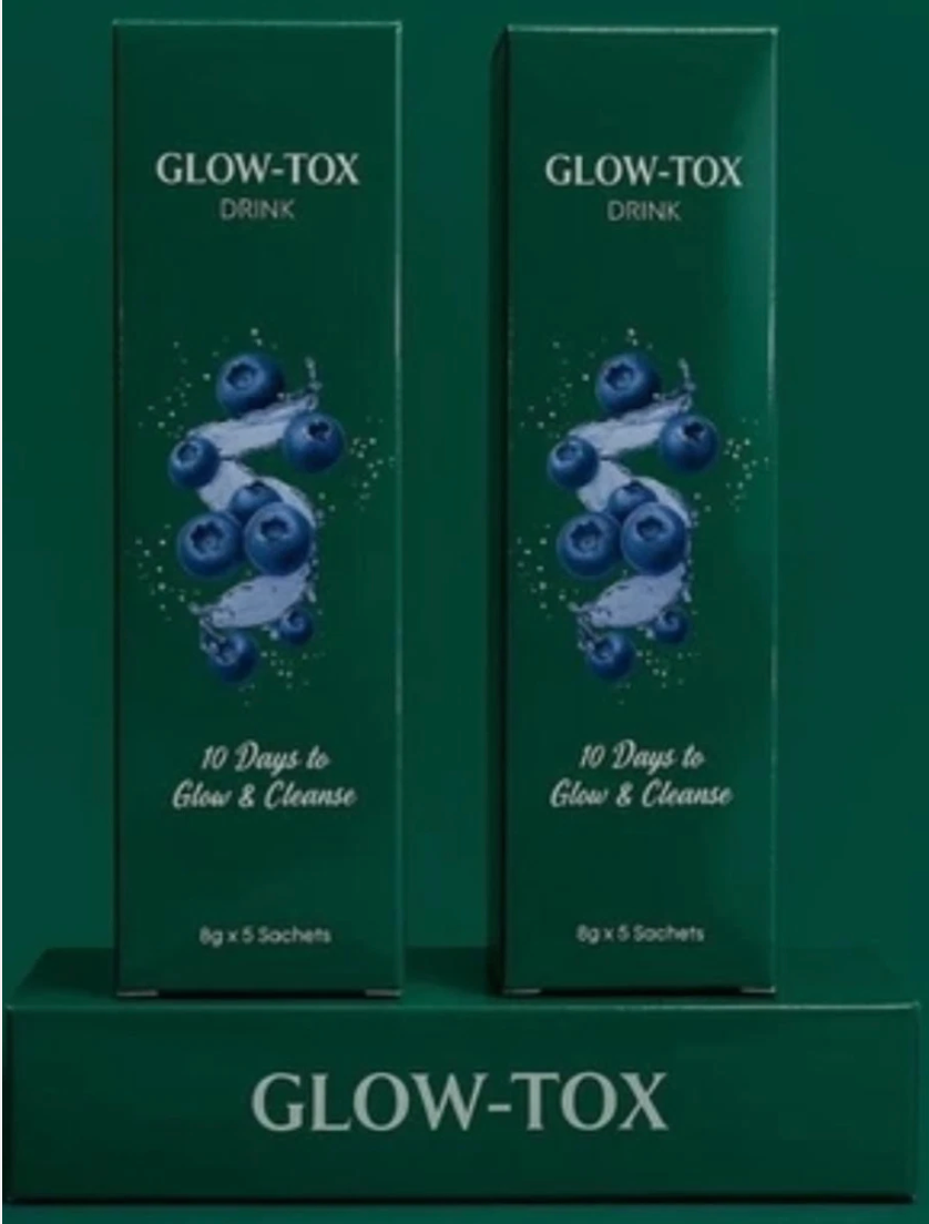 2 BOXES Glow-Tox Drink- 10 Days to Glow & Cleanse-**Lasts 20 DAYS**