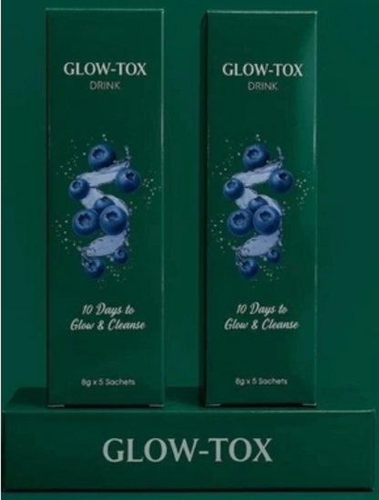 2 BOXES Glow-Tox Drink- 10 Days to Glow & Cleanse-**Lasts 20 DAYS**