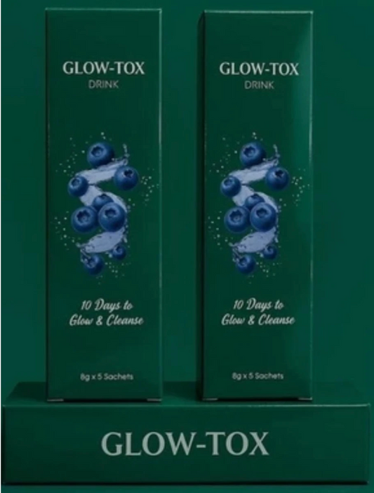 2 BOXES Glow-Tox Drink- 10 Days to Glow & Cleanse-**Lasts 20 DAYS**