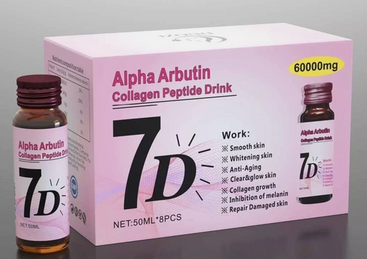 Collagen peptide 7D Anti Aging Glow Lightening clear &Smooth Skin Arbutin D 1Box