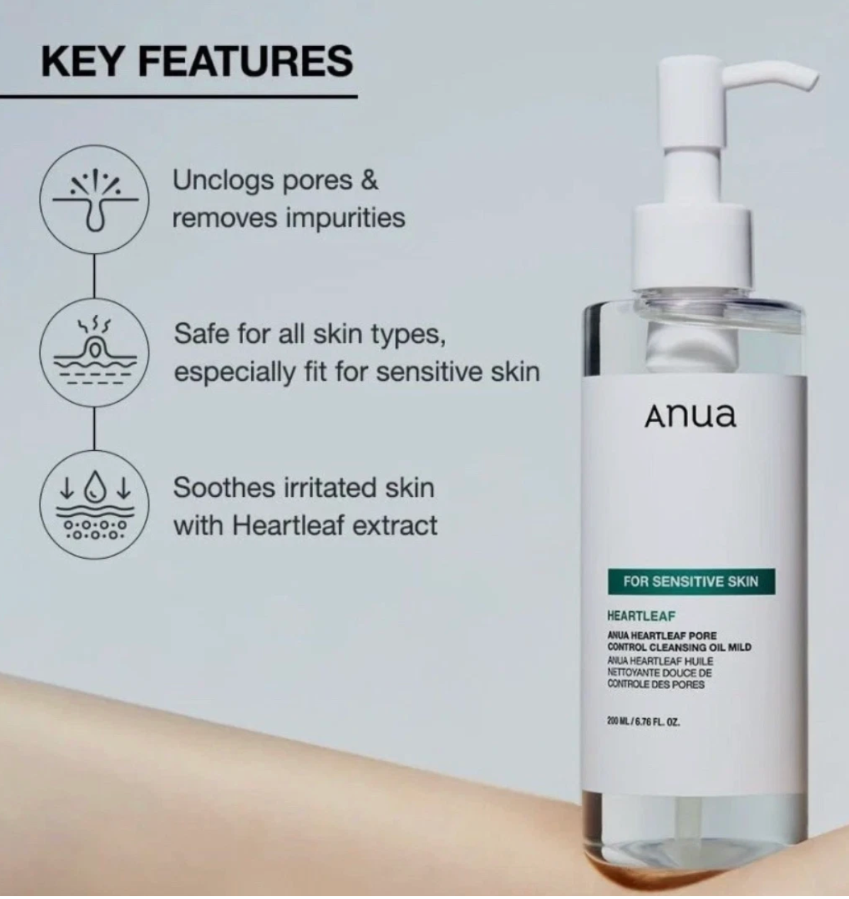 Anua Heartleaf Pore Control Cleansing Oil Unplugs Pores & Soothes Skin 200ml