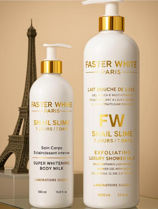 Faster White Snail Slime Super Lotion 500ml And Shower Gel 1000ml
