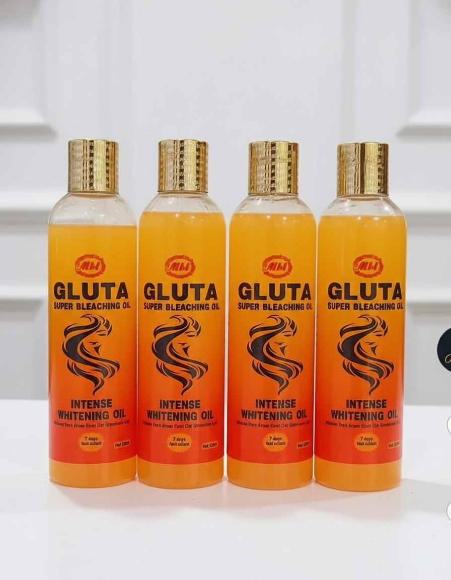 GLUTA SUPER BLEACHING OIL INTENSE WHITENING OIL 300ml (7days Whitening)