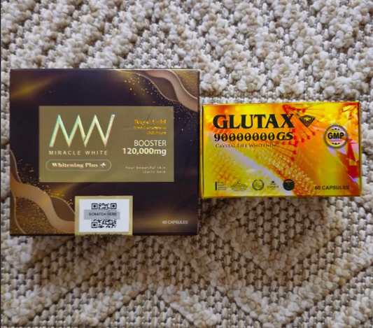 GLUTAX + Miracle White Booster Whitening Plus+ Combo-2pcs