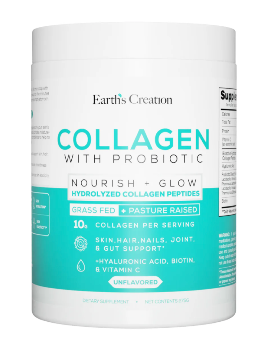 Earth's Creation-Hydrolyzed Collagen Peptides + Probiotics-USA IMPORT