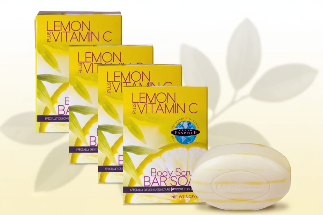 1pc Clear Essence Lemon Plus Vitamin C Body Scrub Soap 5.0oz