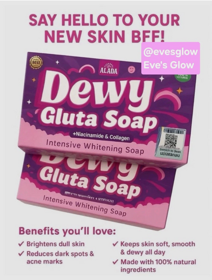 ALADA DEWY GLUTA with NIACINAMIDE and COLLAGEN Whitening soap-THAILAND IMPORT