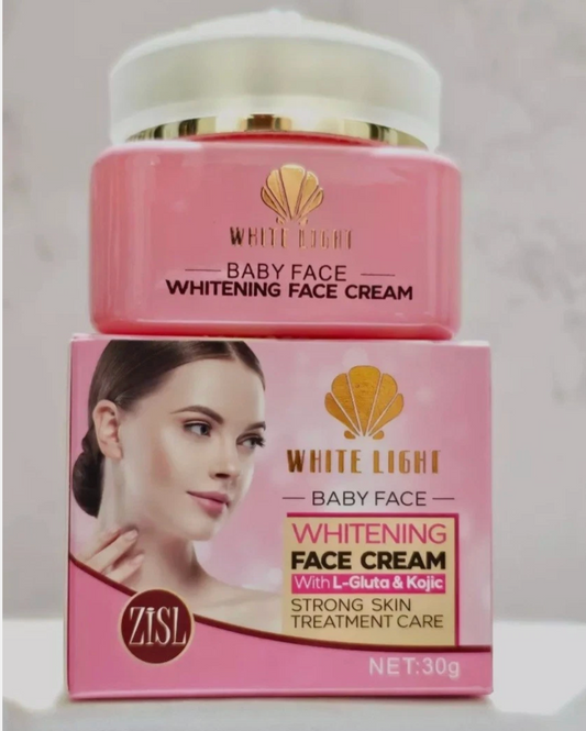 White Light Baby Face Whitening Cream with L-Gluta Strong Treatment Care 30g