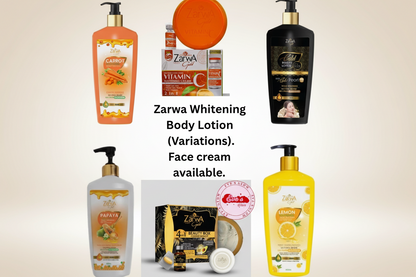 ZARWA LOTION 10x FAST WHITENING 400ml (Various Types)