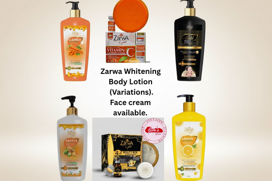 ZARWA LOTION 10x FAST WHITENING 400ml (Various Types)