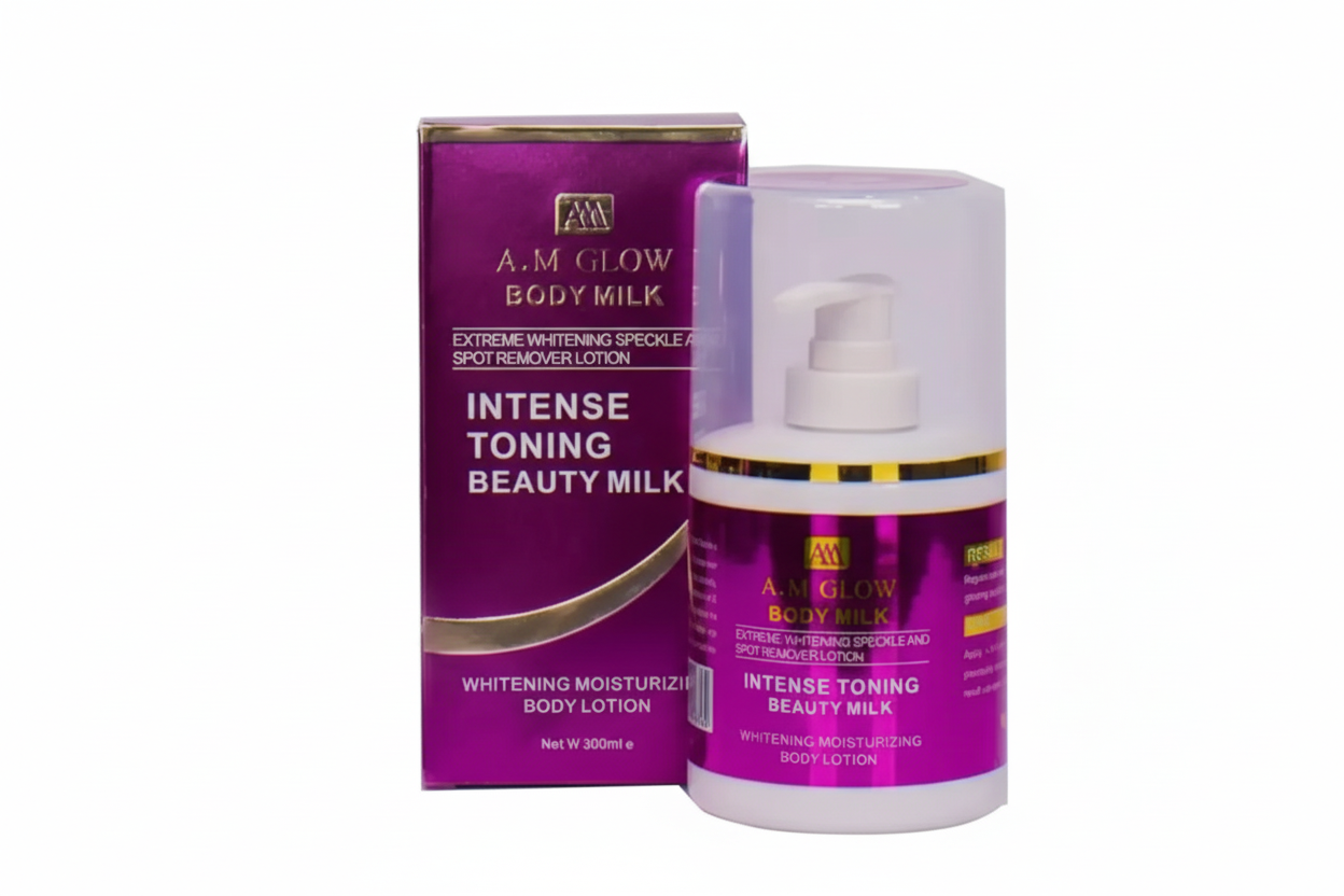 A.M GLOW INTENSE TONING BEAUTY MILK MOISTURIZING LOTION 300ML