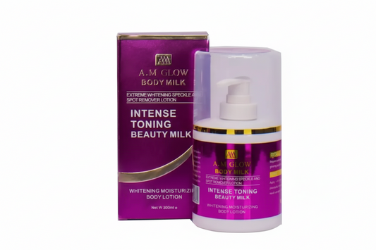 A.M GLOW INTENSE TONING BEAUTY MILK MOISTURIZING LOTION 300ML