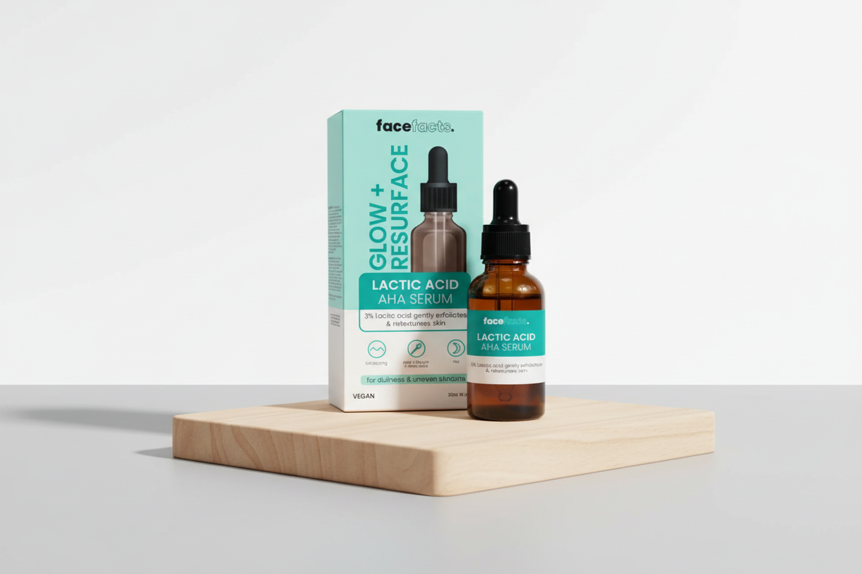 Face Facts Glow & Resurface Lactic Acid Serum – 30ml