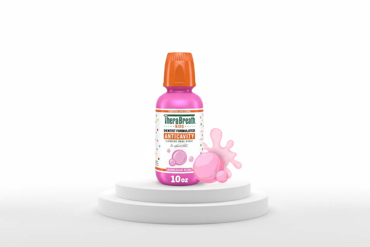 TheraBreath Kids Bubble Gum Mouthwash - 10oz