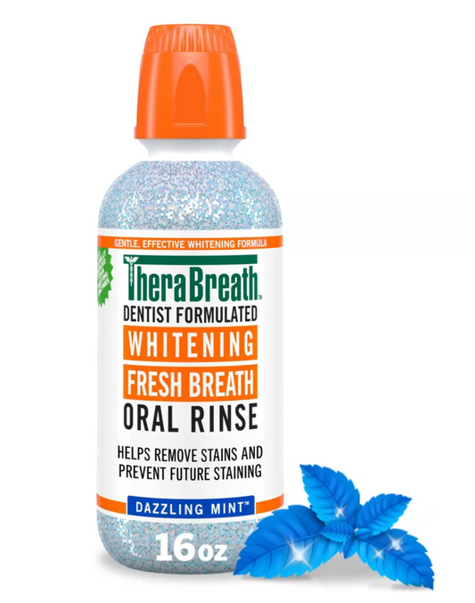 TheraBreath Whitening Mint Mouthwash - Dazzling Mint-USA IMPORT