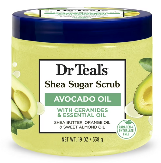 Dr Teal's Shea Sugar Body Scrub with Avocado Oil and Ceramides